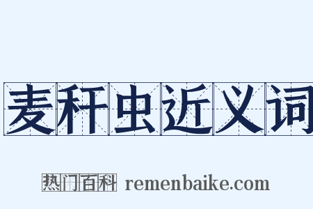 麦秆虫近义词是什么意思的图片